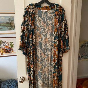 DR2 duster/kimono, floral, size M/L